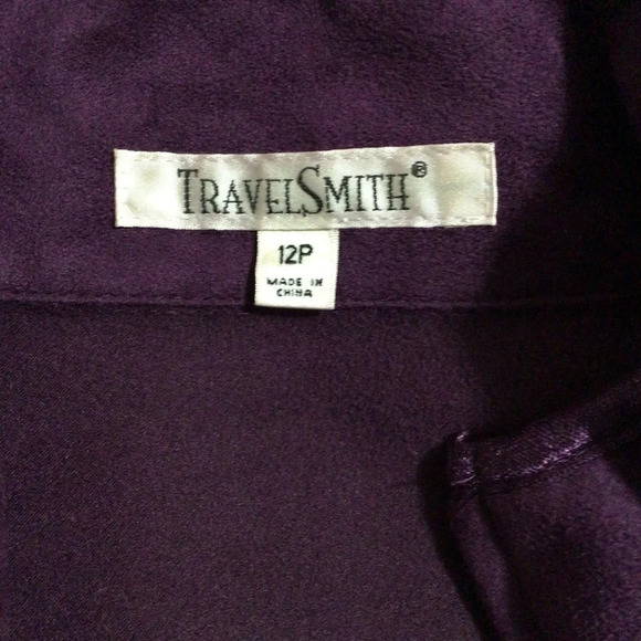 Travel Smith Suede Like Full Zip Purple Jacket - Size 12P - Picture 10 of 11